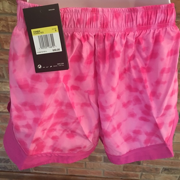 Nike Tie-dyed Dri-Fit Running Shorts Pink - Picture 3 of 7